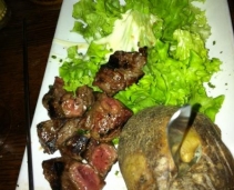 Simple and traditional food in a medieval sort of Tavern