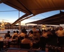  A restaurant with a nice view on the Danube