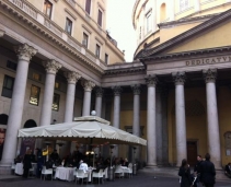 The luxurious shops in down town Milan