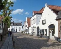 A village in white in the Netherlands