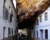 A city between and under rocks