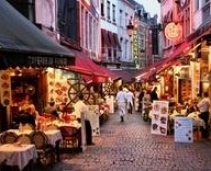 Just another little pedestrian street in Brussels